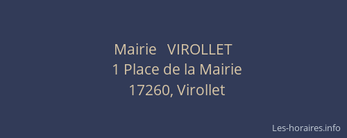 Mairie   VIROLLET