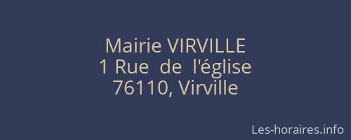 Mairie VIRVILLE