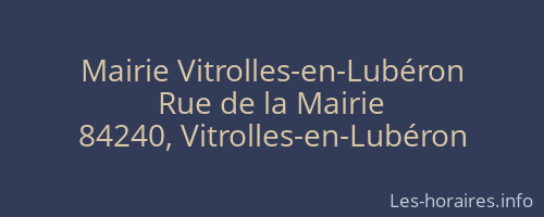 Mairie Vitrolles-en-Lubéron