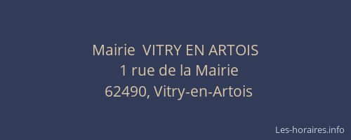 Mairie  VITRY EN ARTOIS