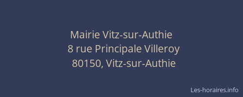 Mairie Vitz-sur-Authie