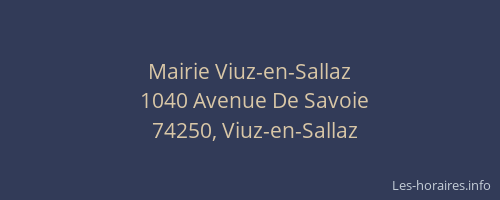 Mairie Viuz-en-Sallaz