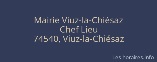 Mairie Viuz-la-Chiésaz