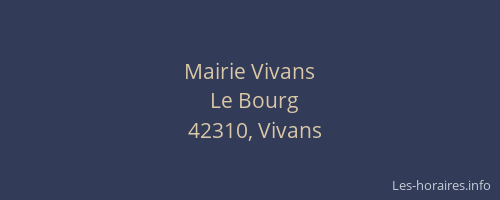 Mairie Vivans