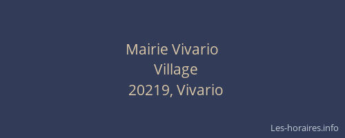 Mairie Vivario