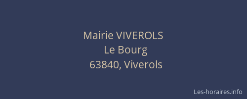 Mairie VIVEROLS