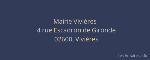 Mairie Vivières