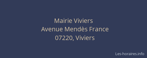 Mairie Viviers