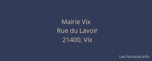 Mairie Vix