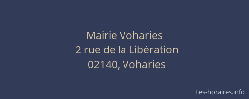 Mairie Voharies