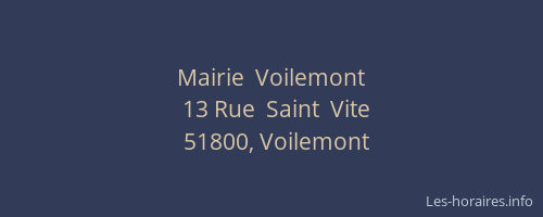 Mairie  Voilemont