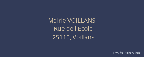 Mairie VOILLANS