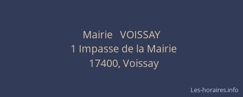 Mairie   VOISSAY