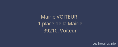 Mairie VOITEUR