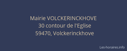 Mairie VOLCKERINCKHOVE