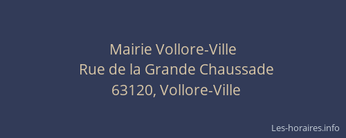 Mairie Vollore-Ville