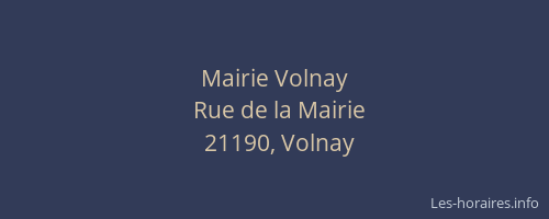 Mairie Volnay