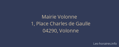 Mairie Volonne