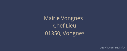 Mairie Vongnes