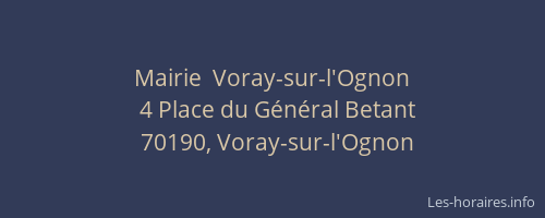 Mairie  Voray-sur-l'Ognon