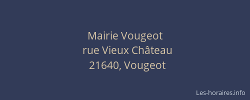 Mairie Vougeot