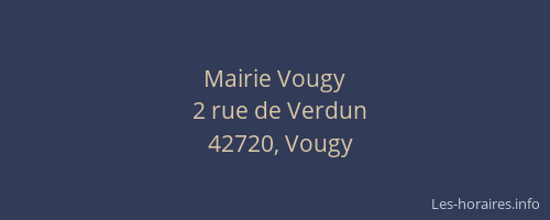 Mairie Vougy