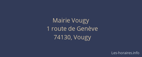 Mairie Vougy