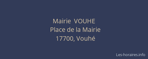 Mairie  VOUHE
