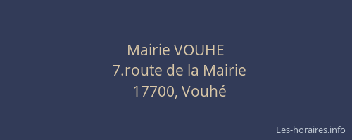 Mairie VOUHE