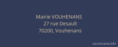 Mairie VOUHENANS