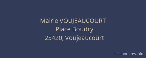 Mairie VOUJEAUCOURT