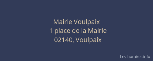 Mairie Voulpaix