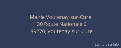Mairie Voutenay-sur-Cure
