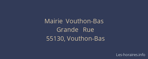 Mairie  Vouthon-Bas