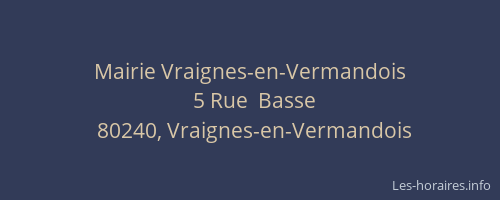 Mairie Vraignes-en-Vermandois