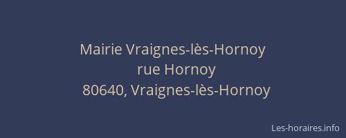 Mairie Vraignes-lès-Hornoy