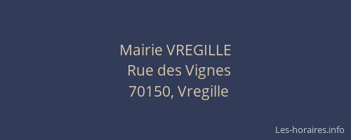 Mairie VREGILLE