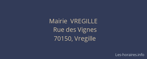 Mairie  VREGILLE