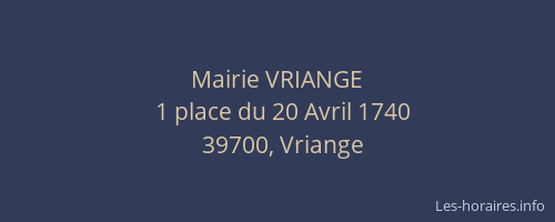 Mairie VRIANGE