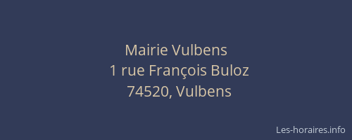 Mairie Vulbens