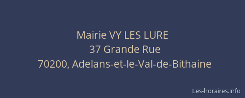 Mairie VY LES LURE