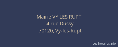 Mairie VY LES RUPT