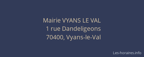 Mairie VYANS LE VAL