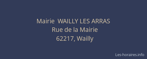 Mairie  WAILLY LES ARRAS