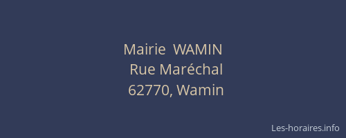 Mairie  WAMIN