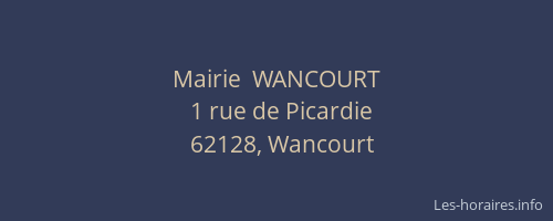 Mairie  WANCOURT
