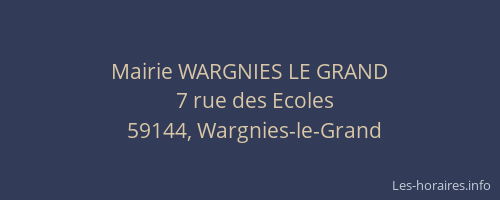 Mairie WARGNIES LE GRAND