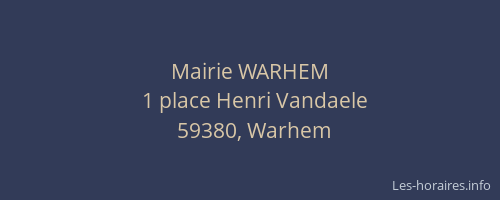 Mairie WARHEM