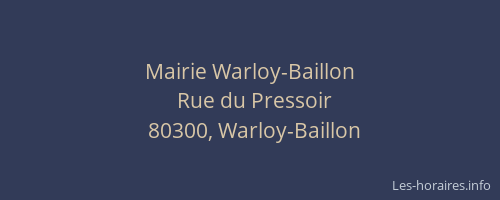 Mairie Warloy-Baillon