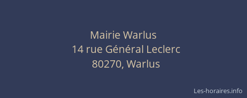 Mairie Warlus